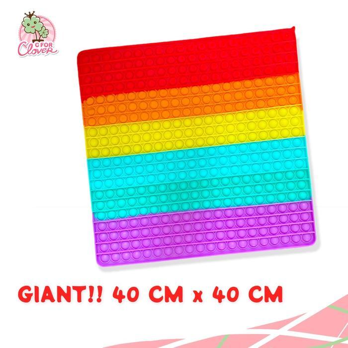 POP IT GIANT RAINBOW SQUARE 40CM /popit tiktok super jumbo murah besar