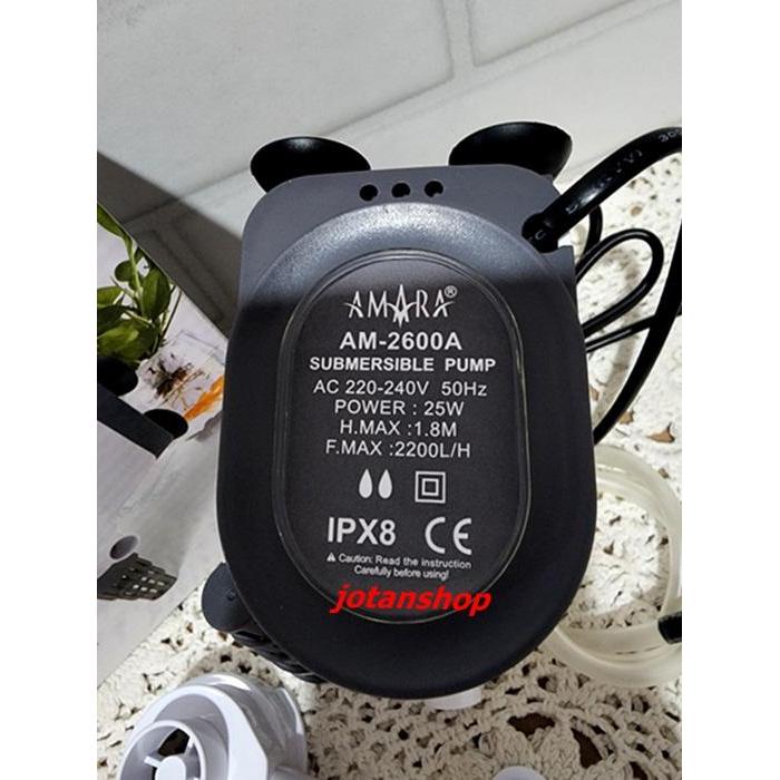 nt39- Amara Am 2600 A Am2600 2600A Mesin Pompa Celup Power Heads Aquarium Ph