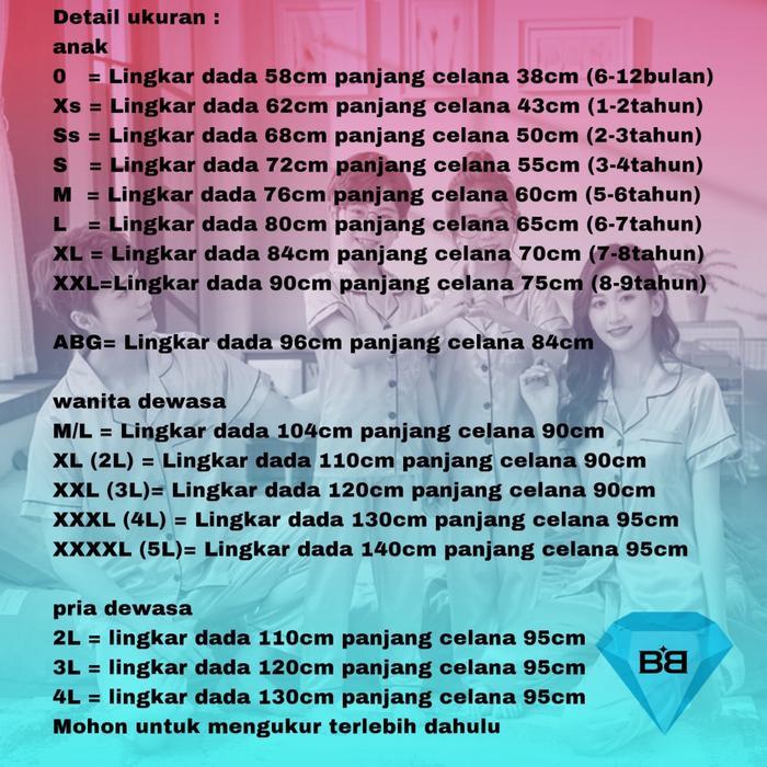 93fd- [Cp] Piyama Bisa Couple Family / Keluarga Saten Marun