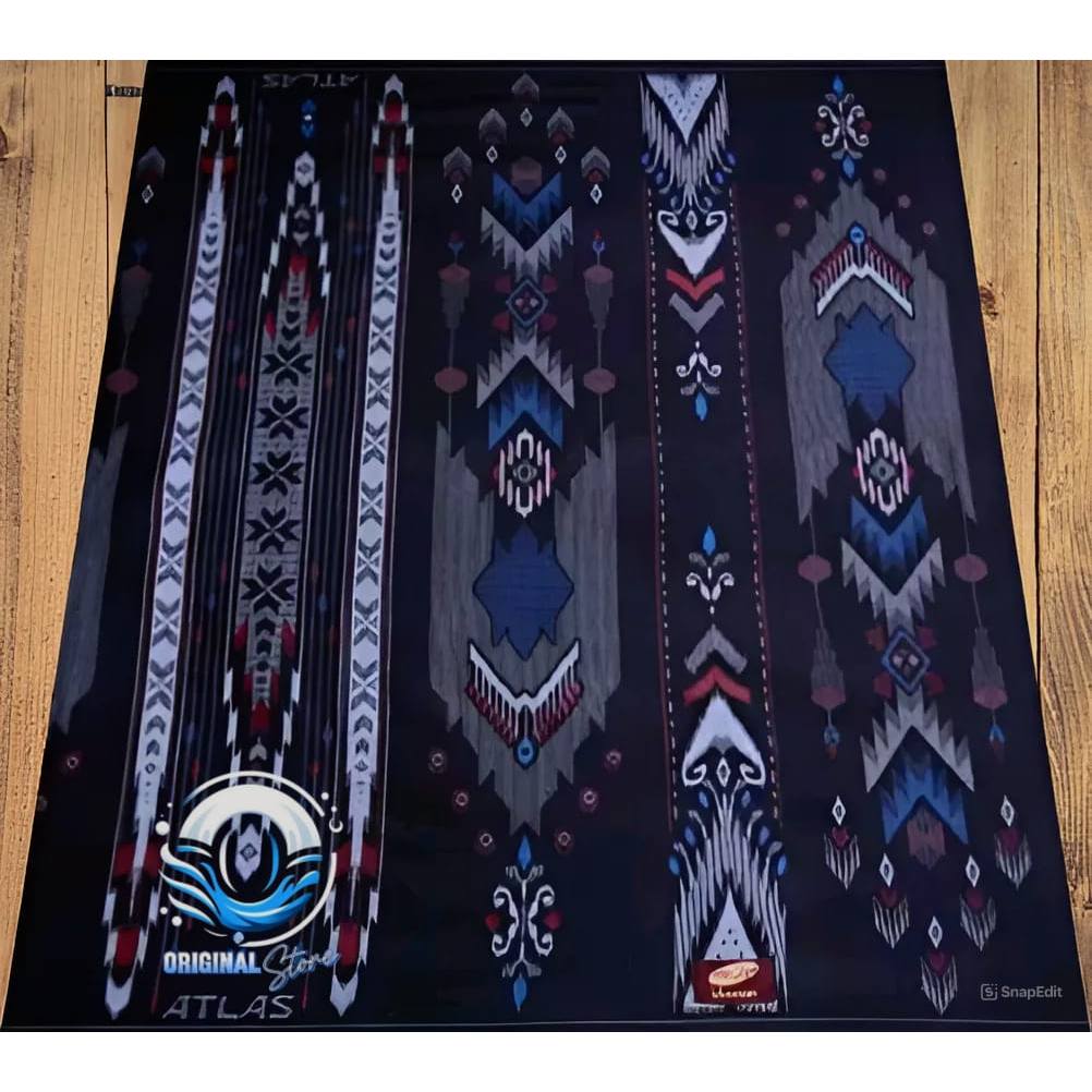 Sarung Atlas Idaman Hitam Motif Bhs Sarung Eceran Termurah Sarung Atlas Harmoni Black Series Sarung 