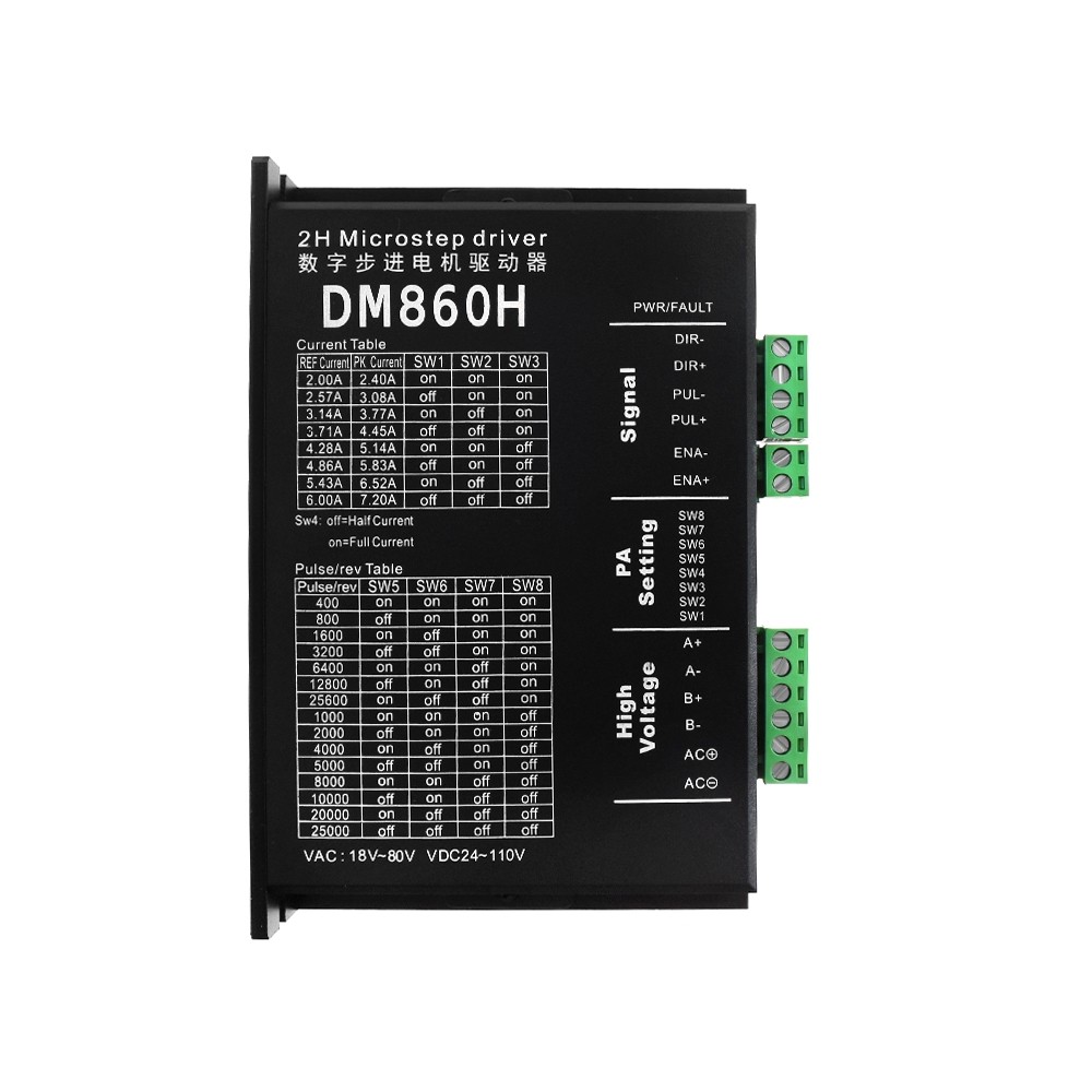 NEMA17/23/34 Stepper Motor Driver Controller DM860/DM860H High