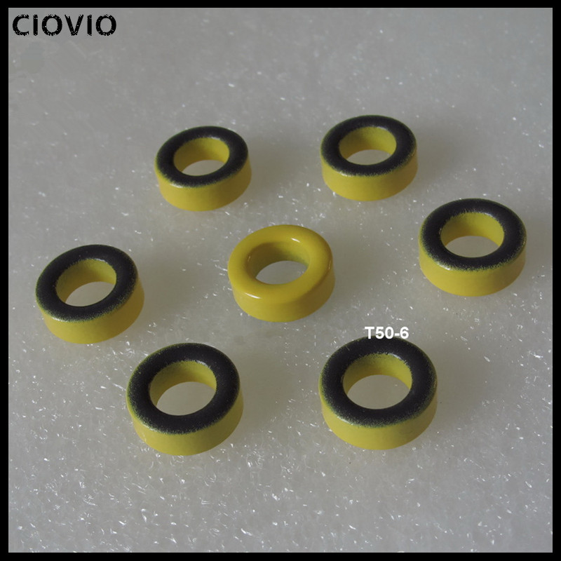 CIOVIO 20pcs T50-6 Carbonyl Iron Powder Toroidal Core RF Toroid HF