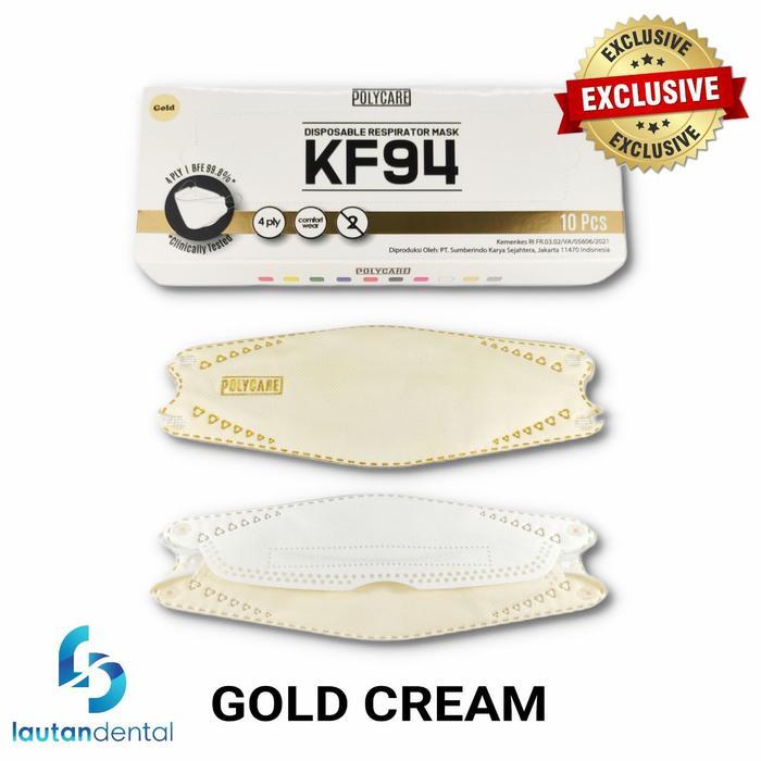 kdln- Masker Polycare Kf94 Gold Emboss Edition