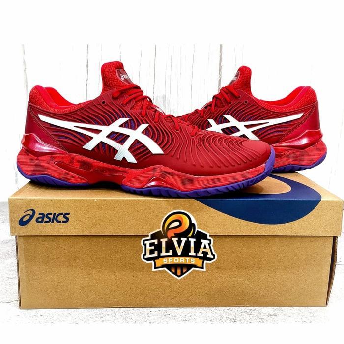 Sepatu Tenis Asics Court Ff Novak Cranberry/White