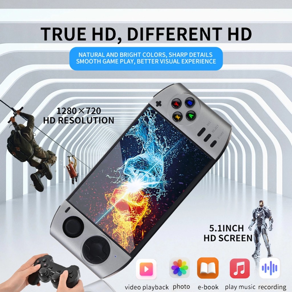 Handheld Game Console XY-09 double battle handheld game console 8G memory 5.1 inch HD retro game