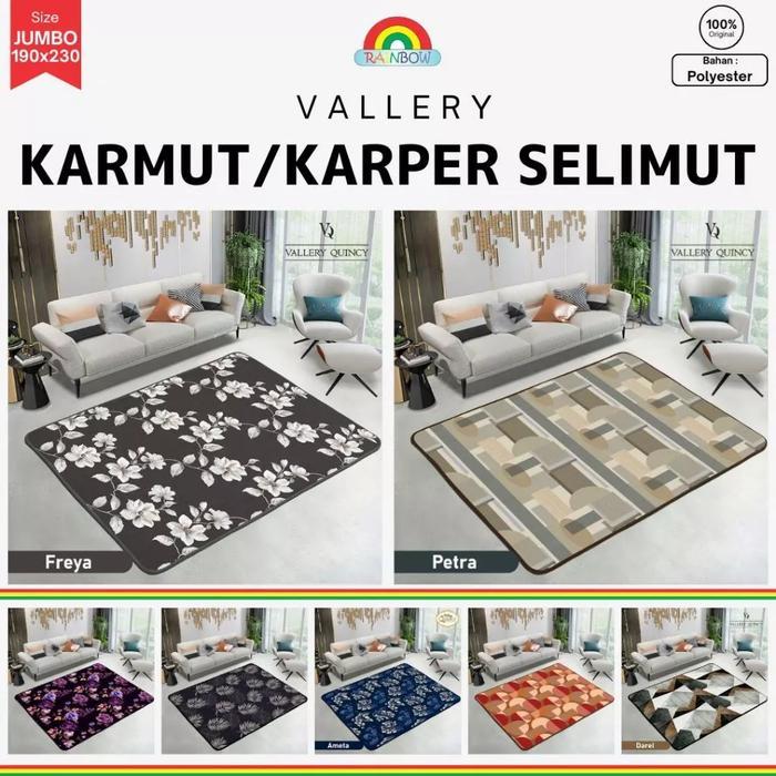 Vallery Quincy - Karpet Selimut / Karmut JUMBO (190x230) Karpet Malaysia Terlaris pilihan