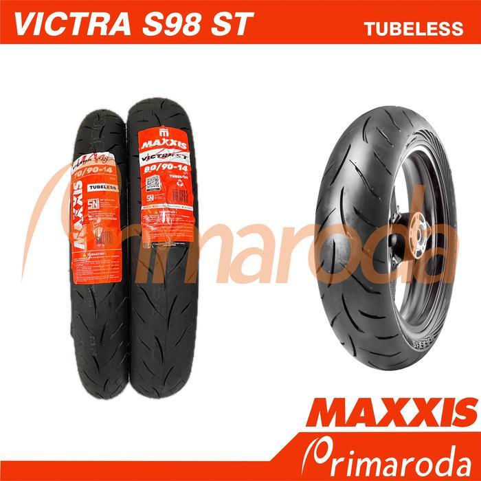 Sepasang Ban Yamaha Fino 125 (sebelum 2018) Tubeless Maxxis Victra