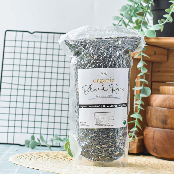 y5h9- Simply Organic Black Rice ( Beras Hitam Organik ) 1 Kg Porang