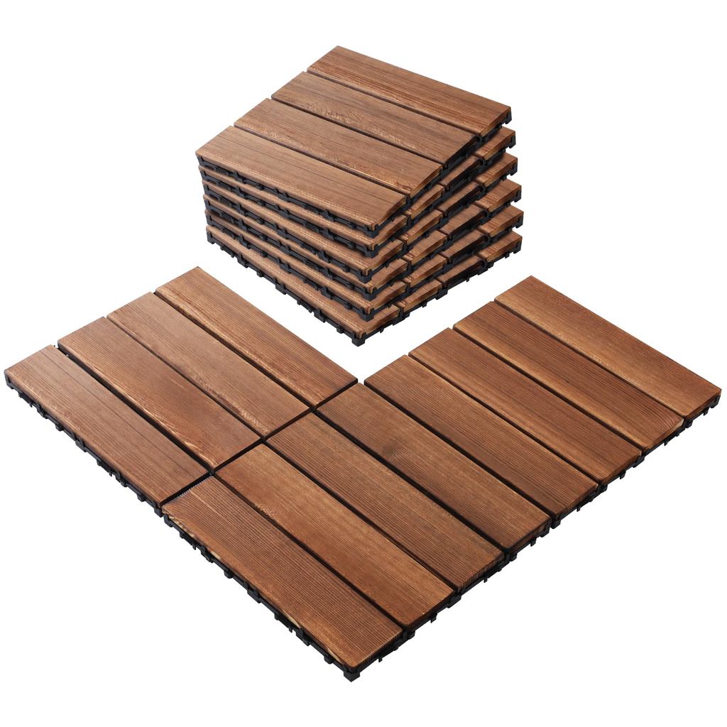 Anti Corrosion Wood Flooring, Outdoor Carbonized Wood Flooring, Balcony, Household Courtyard