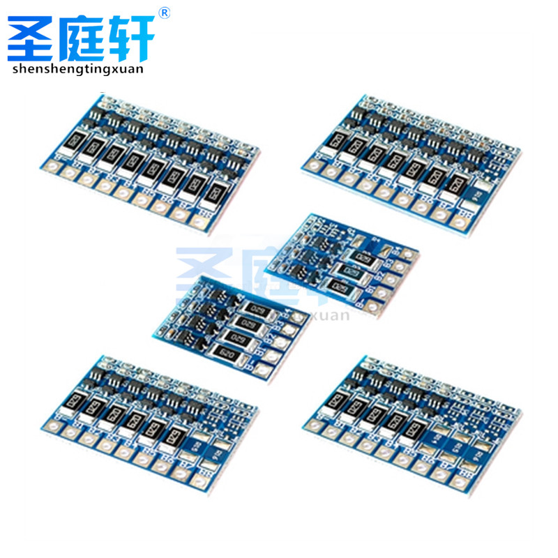 BMS-3S, 4S, 6S, 7S, 8S, 18650 Lithium Battery Charger, Protection Board, Power Bank, Balancer, Li-io