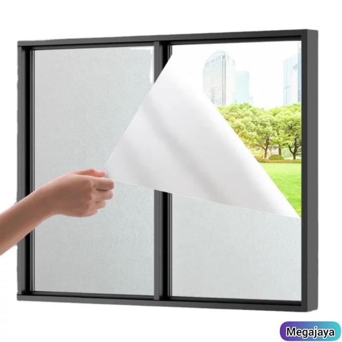 Aj' Stiker Kaca Jendela Rumah Sandblast Panjang 4 Meter Motif Bambu Bahan Pvc Anti Air & Noda