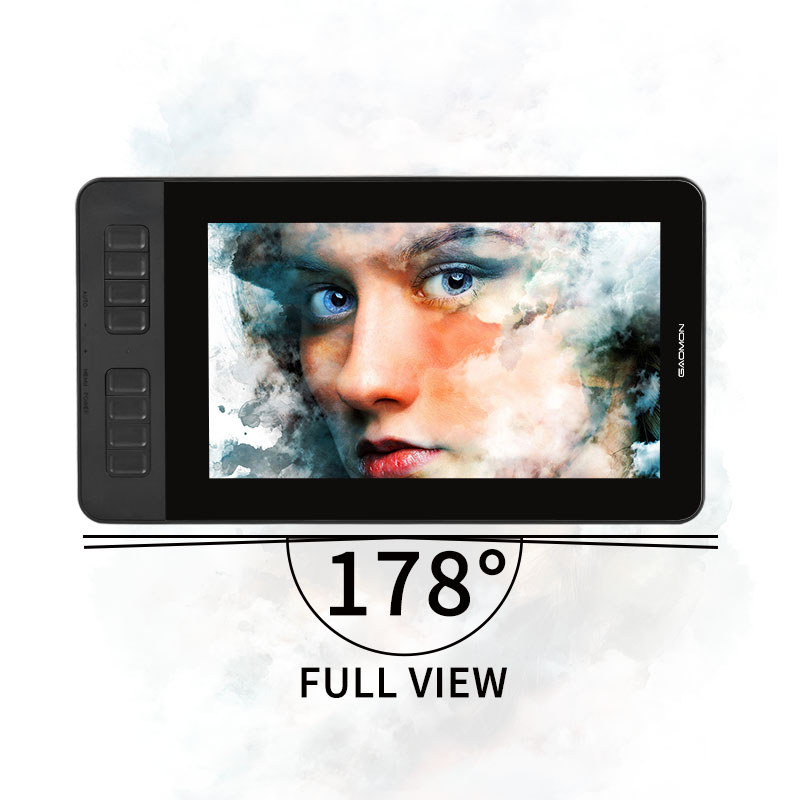 GAOMON PD1161 IPS HD Graphic Tablet Monitor With 8 Shortcut Key & 8192 Level Stylus, Digital Pen Tab