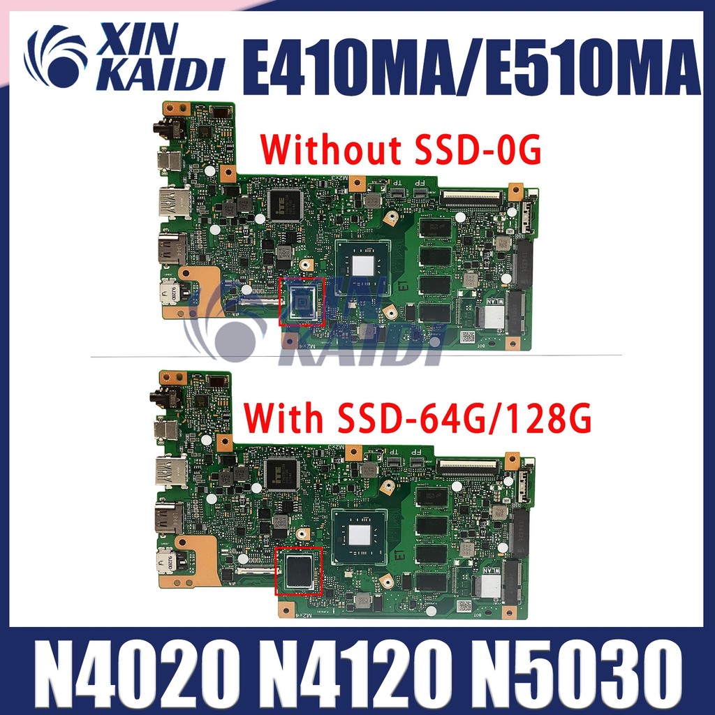 E410MA Laptop Motherboard For Asus E410MAS E510MA E410 E510M Mainboard with N4020 N4120 N5030 4G/8GB