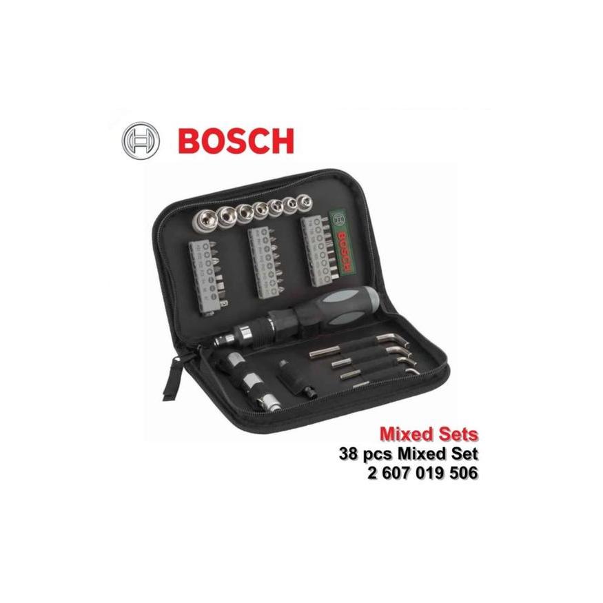 38 pcs Mata Obeng Nutsetter & Kunci L Hexagon Set Bosch