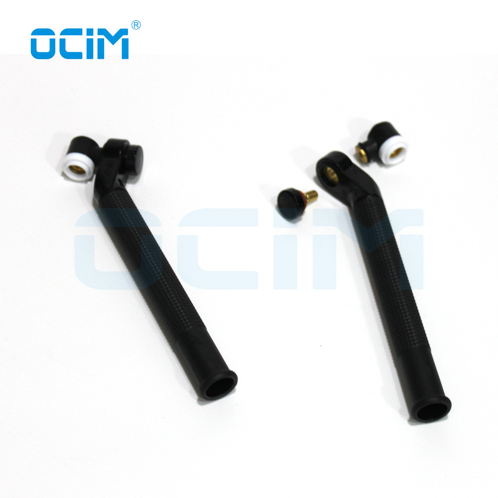 Black Tig Welding Head Swivel Neck Tig Air Cooled For Wp9 Torch