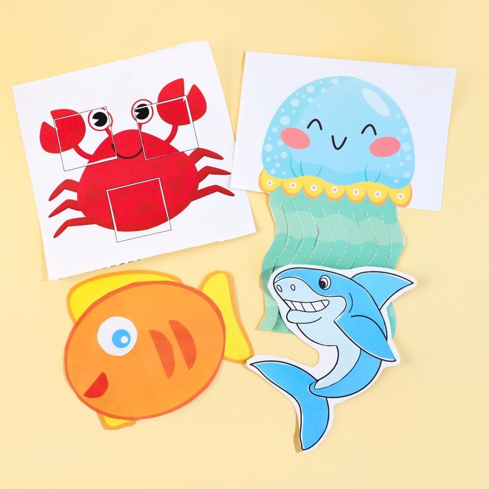 Paper Paper-Cutting Book Toys Montessori Art Learning Kindergarten Puzzle Paper Cartoon Scrapbooking