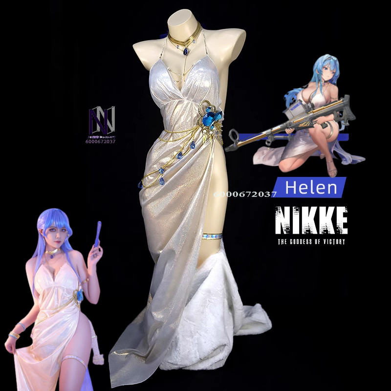 Game Goddess of Victory: Nikke Helm Cosplay Costume High Quality Anime Clothes Evening Sexy Dress