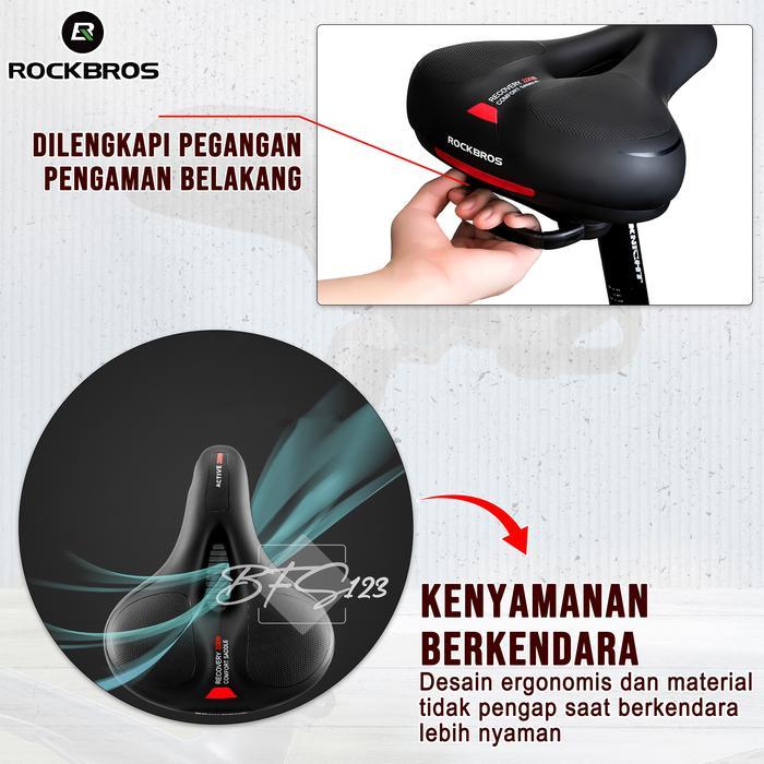 ROCKBROS AQ6090 SADEL SEPEDA EMPUK WITH REFLEKTIVE LIGHT ORIGINAL JOK SEPEDA MTB SADEL SEPEDA MTB