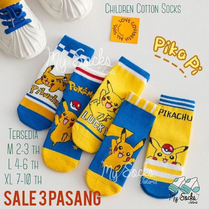 Kaos Kaki Anak Laki-Laki Unisex Pokemon Original