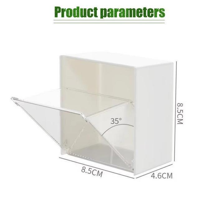 Tempat Penyimpanan Serbaguna Kotak Cotton Bud Rak Dinding Tempel Tempat Kapas Kotak Makeup Organizer