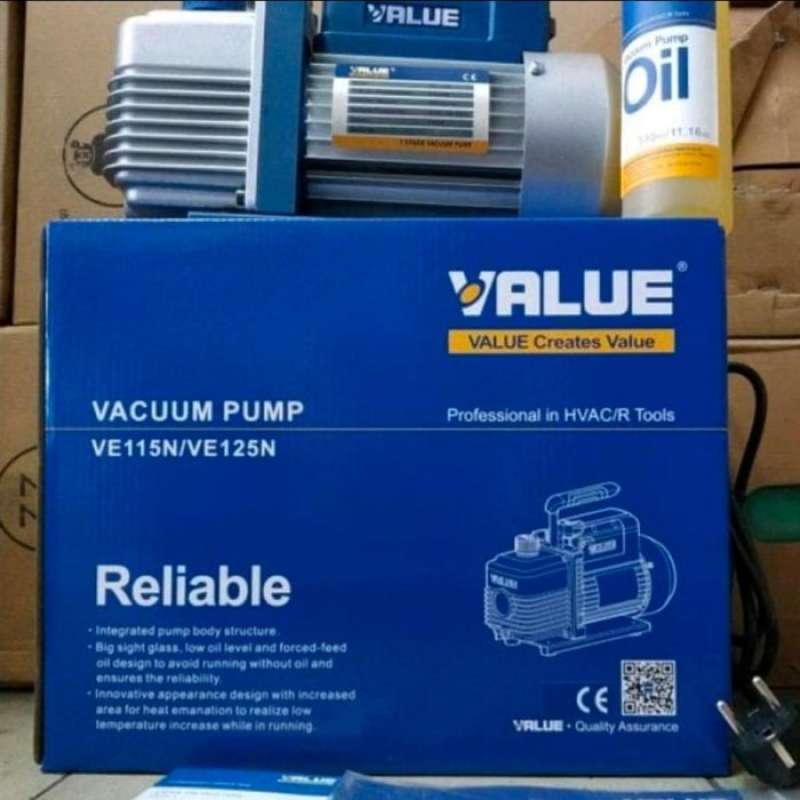 Vacuum pump ac 1/4 PK merek value VE115N ve115 ve 115