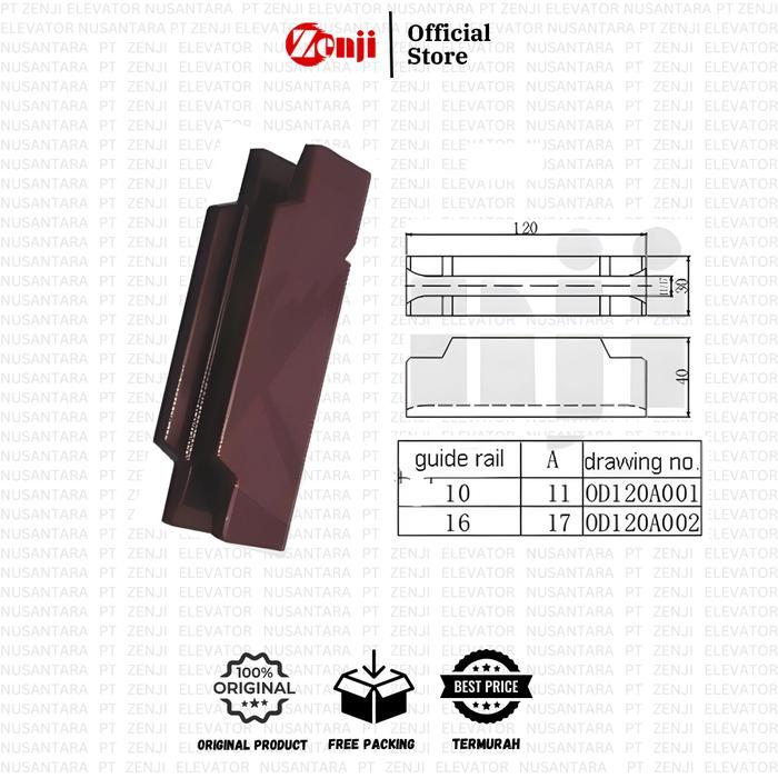 Insert Guide Shoe Elevator P9004 / Elevator Spareparts