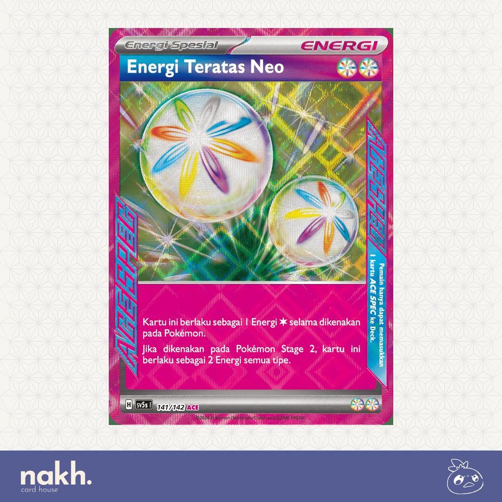 Kartu Pokemon TCG Indonesia Paradoks Andalan sv5s 141/142 Energi Teratas Neo