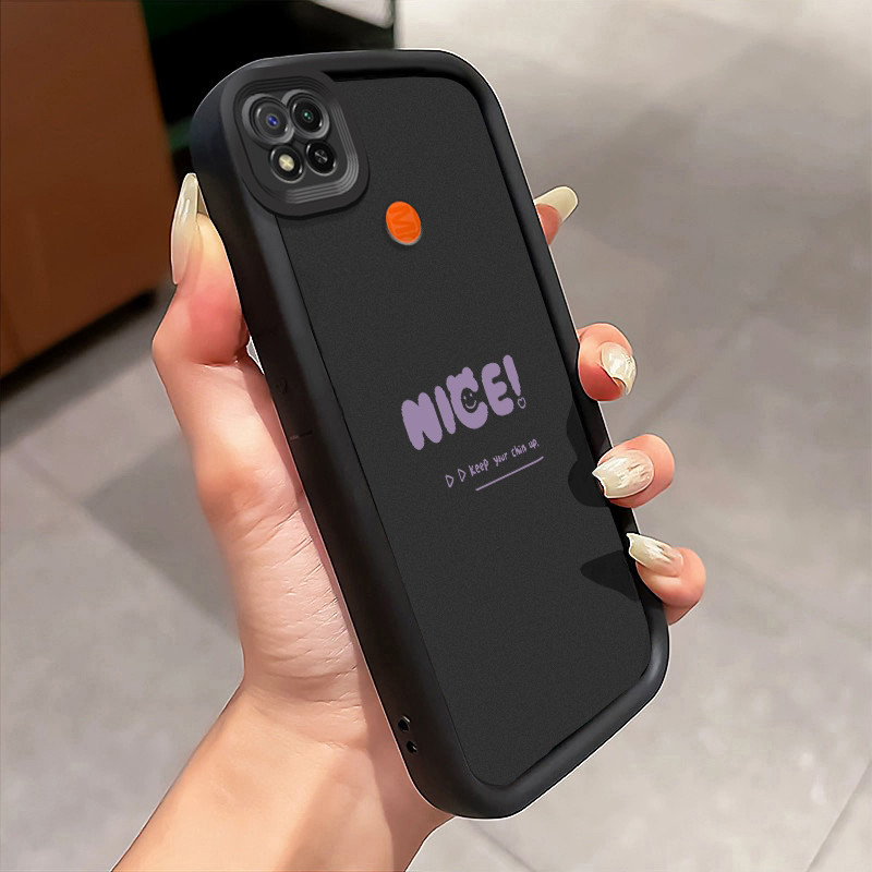 Casing Hp Xiaomi Redmi 9C Redmi 9C NFC Redmi 10A POCO C31 Case Casing Inggris ungu pola Kasus HP Tan