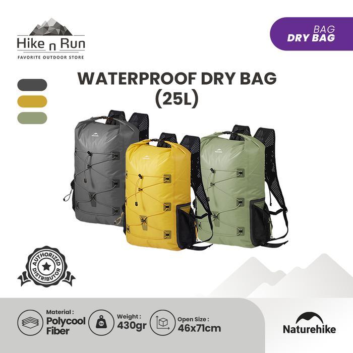 Dry Bag Ringan NATUREHIKE CNH22BB003 25L Backpack Carrier Hiking