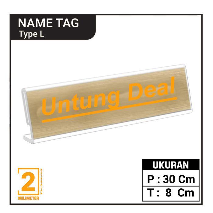 New AKRILIK NAMA / NAMA PANITIA / PAPAN NAMA MEJA AKRILIK 8 x 30 CM - 8x30