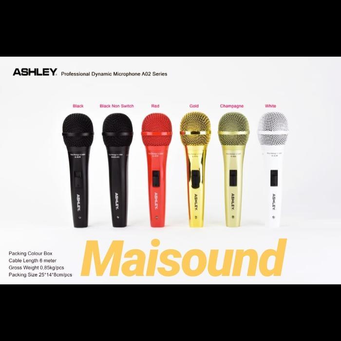 MIC KABEL ASHLEY A02 DYNAMIC MICROPHONE ASHLEY A 02 BAGUS