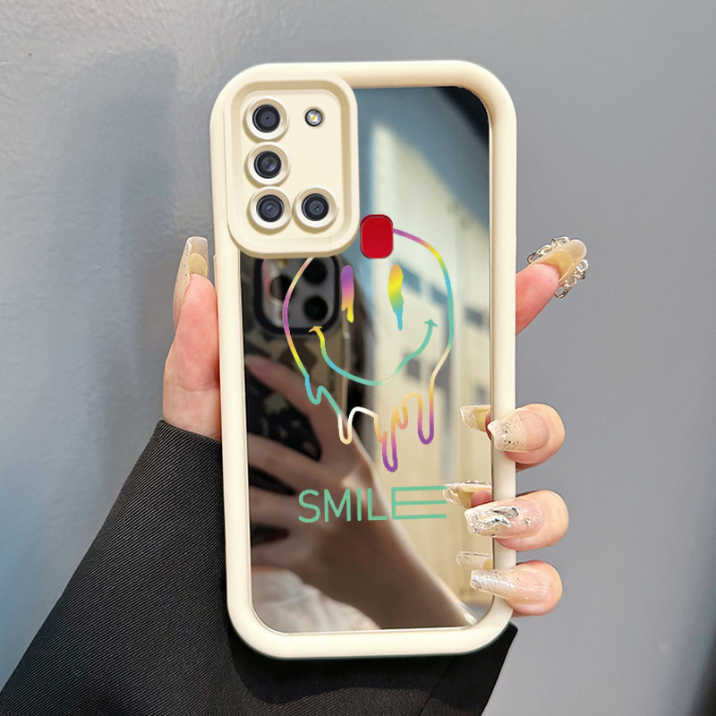 Casing Hp Samsung Galaxy A21S Case HP Casing pola Tas Emoji Alien Kartun Kasing cermin Cesing Siliko