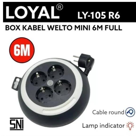 Box Kabel Roll Loyal 6 Meter Ly-105 New