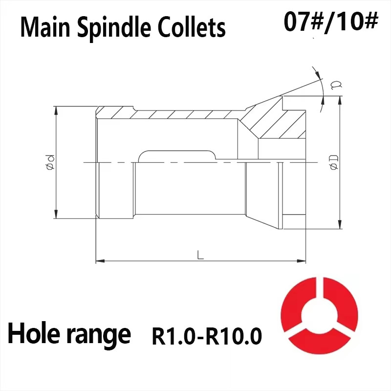 DISKON Stuka 07#/10# Round Hole Collet full range