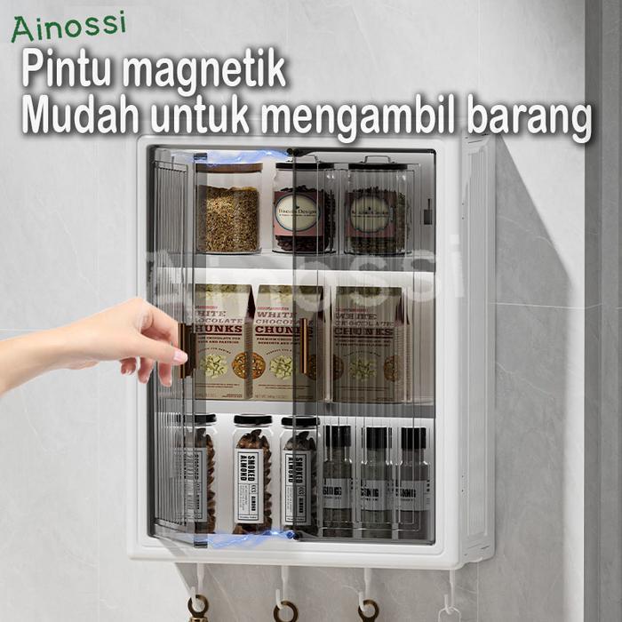 Ikea Home - Lemari Plastik Kamar Mandi Dinding Aesthetic Kabinet Kamar Mandi Tertutup Kotak Rak