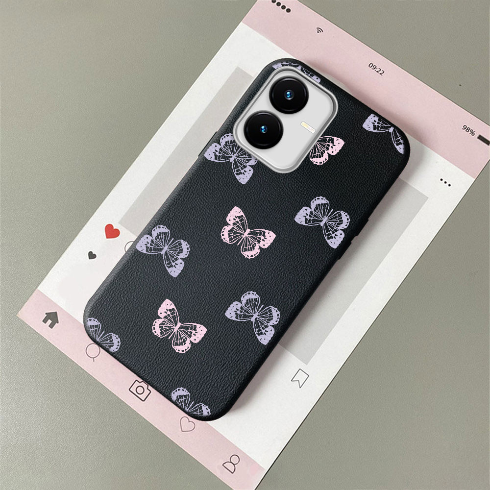 Casing Hp Untuk VIVO Y22 Y22S Case Kesing Kondom Cute Kupu Softcase 0067 PW