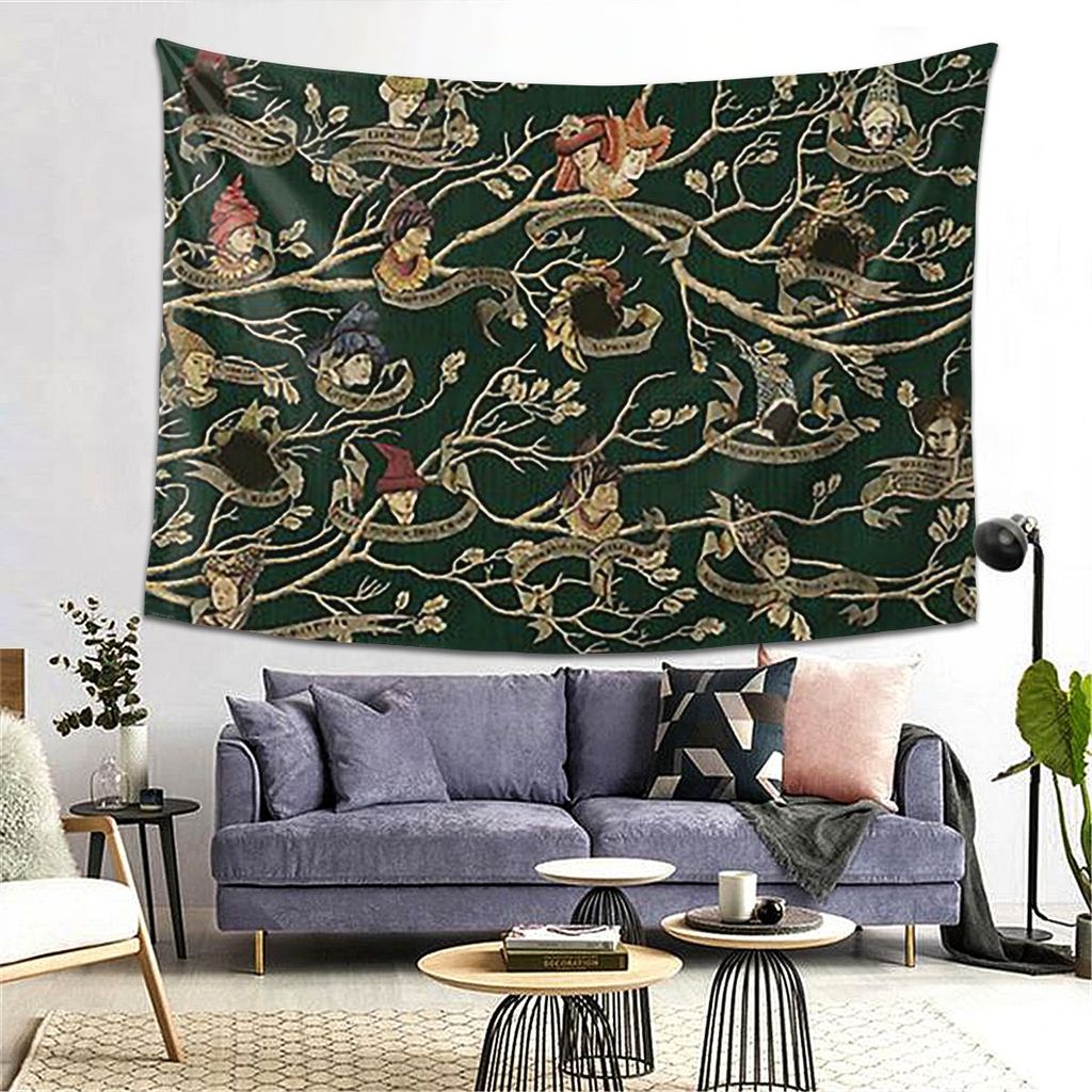 Noble House Of Black Family Tapestry Decoration Art Aesthetic Tapestries for Living Room Bedroom