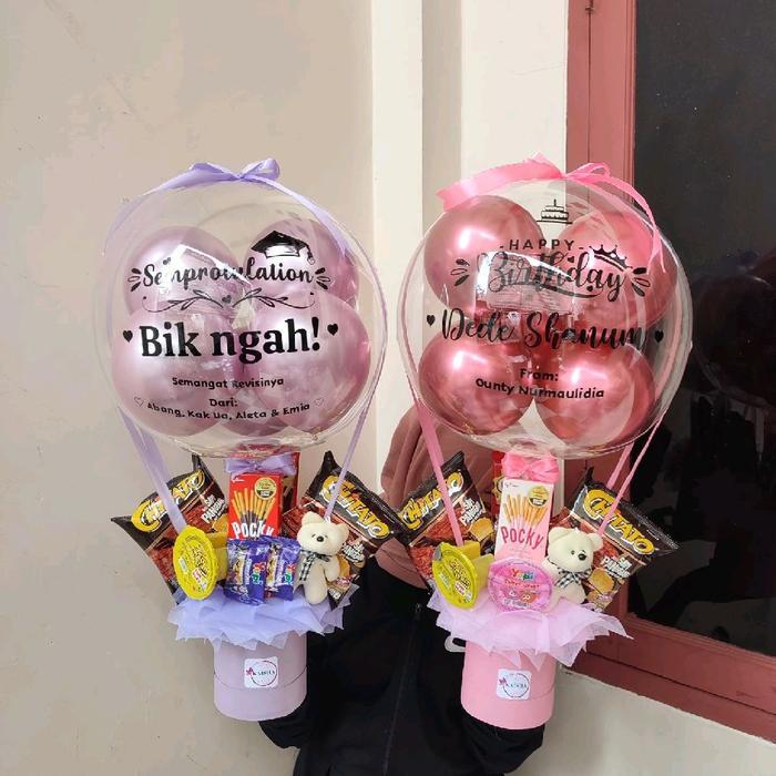 6vfh- Buket Balon Buket Snack Bouquet Balon Snack