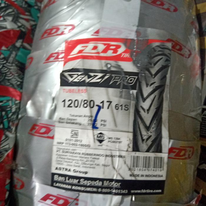 Ban Luar Motor 17 FDR 120/80-17 Genzi Pro Tubeless