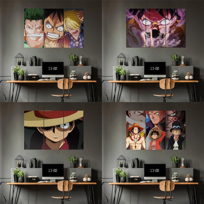 Hiasan Dinding Wall Decor Pajangan Poster Kayu Lukisan Anime Bounty One Piece Landscape Ruang Tamu