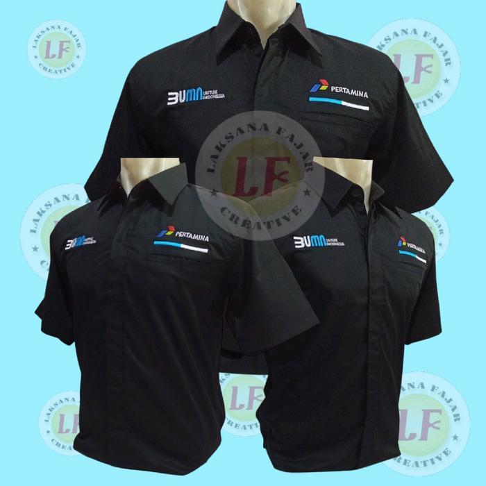 Promo Baju Bumn Pertamina Lengan Pendek Kantongsaku 1 Seragam
