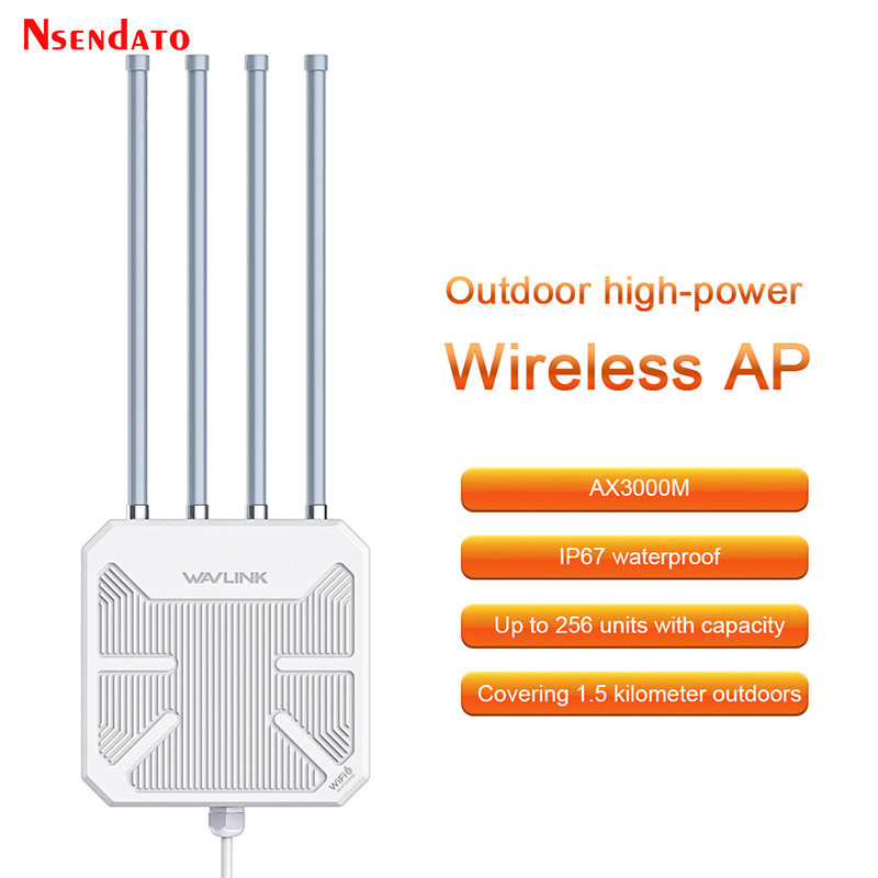 Wavlink Ax3000 Outdoor Wifi 6 Repeater Dual Band 2.4G 5G Wifi Mesh Extender Ap Booster With Poe Ip67