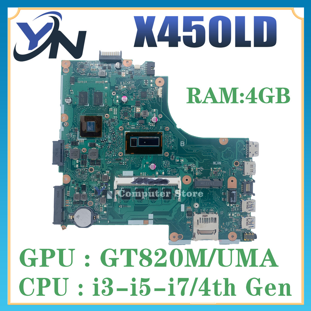 X450LD Notebook Mainboard For ASUS X450LC A450LD P450LD K450LD F450LD X450LA Laptop Motherboard I3 I