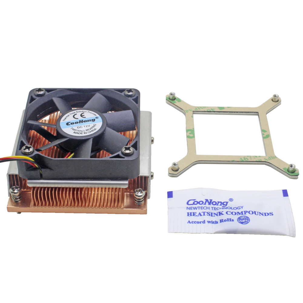 1U Server CPU Cooler Copper heatsink cooling fan for Intel Core PGA988 989 Computer Mobile Processor