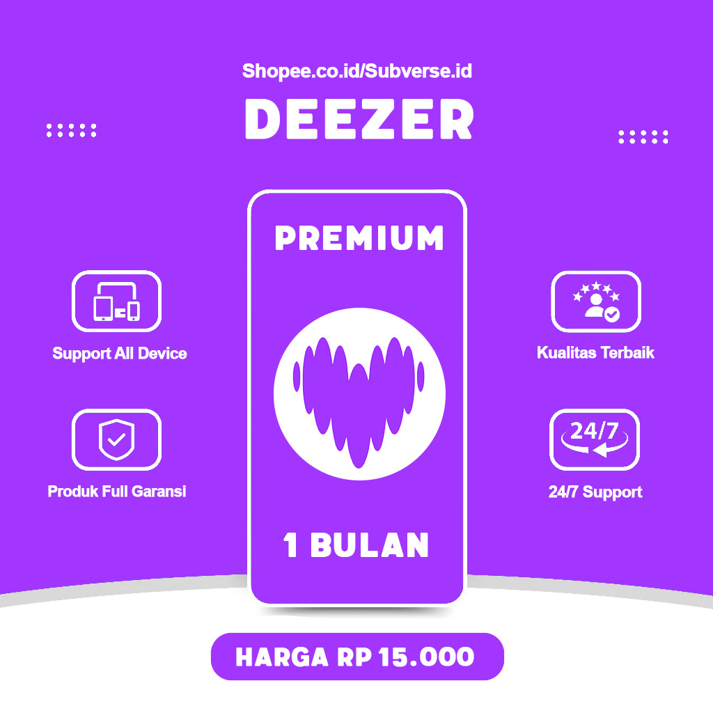 Deezer Premium 1 Bulan - Musik Tanpa Iklan