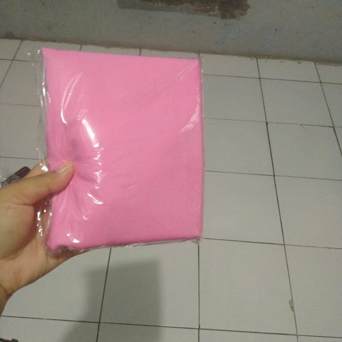 Taplak meja polos katun warna pink napkin tapkin serbet makan