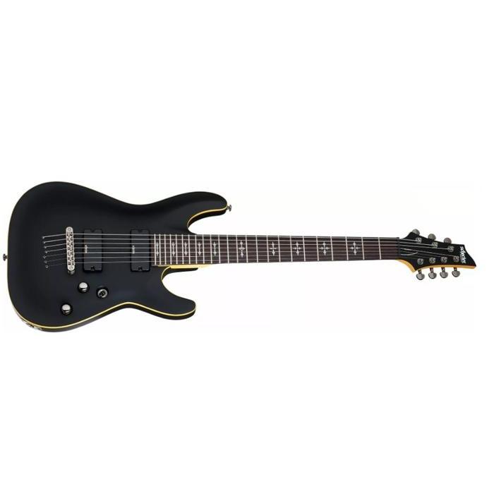 Gitar Elektrik Schecter Demon 7 Fr Absn Ageg Black Satin Original