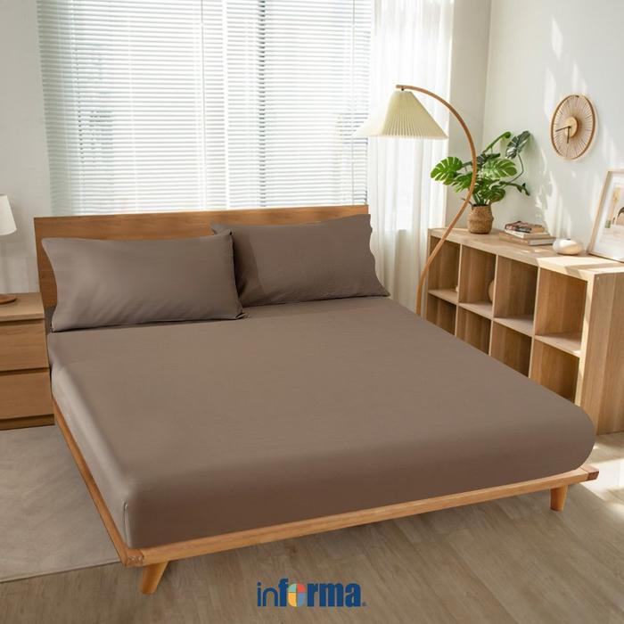 Informa Seprai Katun Fitted Sprei Seprai Aesthetic Seprei Sheet Set Bed Sheet Aksesoris Tempat Tidur