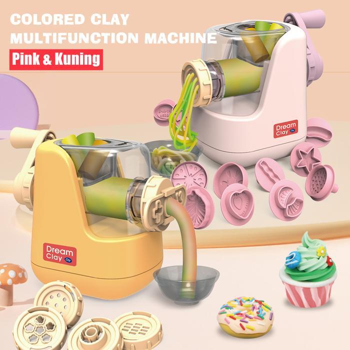 DIY Mainan, mesin mie anak-anak, mainan plastisin, set mainan mesin mie, mainan rumah bermain