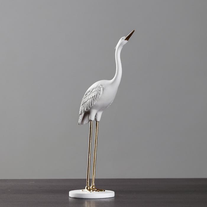 Pajangan Meja Burung Bangau / White Crane Statue Figure EB Home 2621